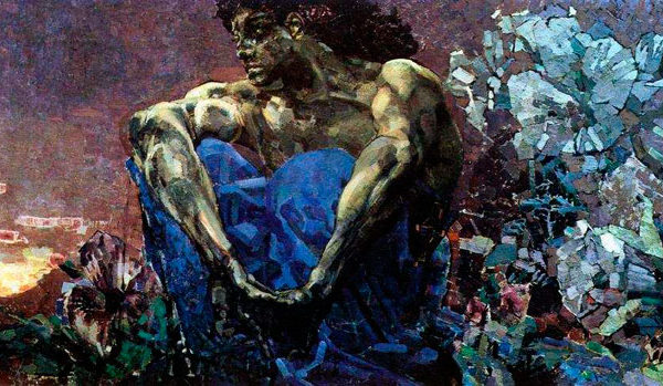 Михаил Врубель. "Демон сидящий", 1890