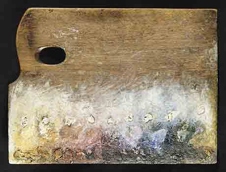 Неочищенная палитра Сера после написания картины La Grand Jatte