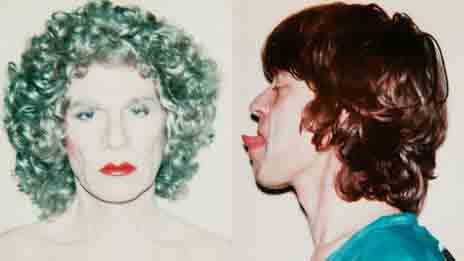 Warhol's 'self-portrait in drag' and Mick Jagger