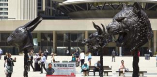 ai weiwei zodiac heads bronze in nathan phillips square toronto_2