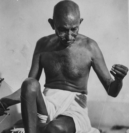 Gandhi with thread India