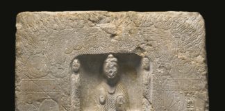 A STONE 'THOUSAND BUDDHAS' VOTIVE STELE