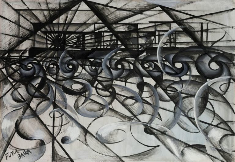 Джакомо Балла. Automobile in corsa, 1913