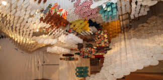 MOCA Members' Opening For Jacob Hashimoto's Gas Giant At MOCA Pacific Design Center