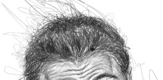 Scribbled celebrities draw attention to dyslexia