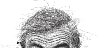 Scribbled celebrities draw attention to dyslexia
