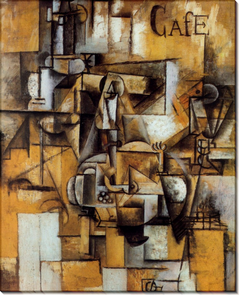 Голубь с зеленым горошком, 1912 - Пикассо, Пабло