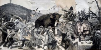 Камиль и Никита Кравцовы. Из серии Армагеддон. Коллаж. Гравюры из журналов 1890-1940гг. 2017