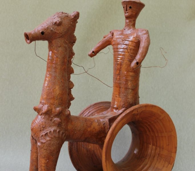 Радько С Колісниця, 2017, випалена глина, полива,21х25х35 (6)