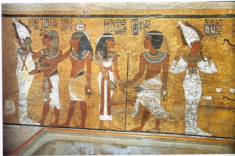 Wall paintings in King Tut's tomb